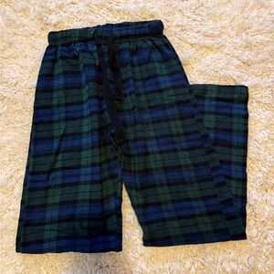 Plaid Pants in Black and Green